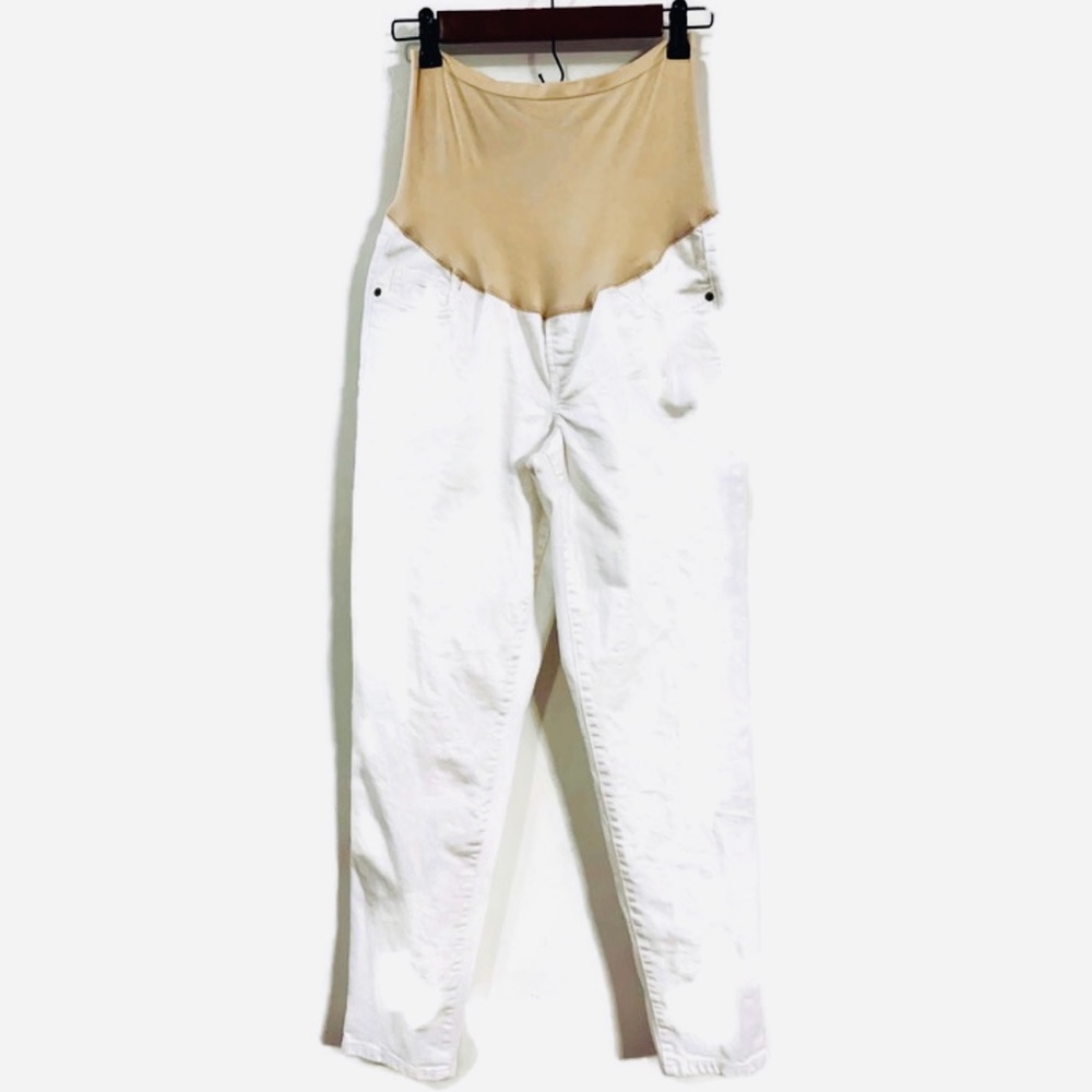 Maternity Straight White Jeans